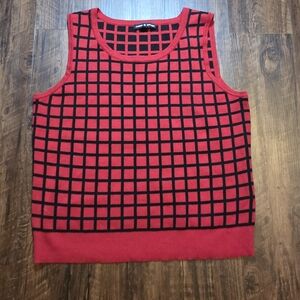 Cable & Gauge Women's Red and Black Sweater
